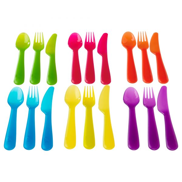 IKEA-mixed colours tableware