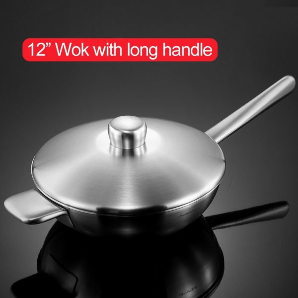 Curie-Chinese wok long handle 32*9.5cm