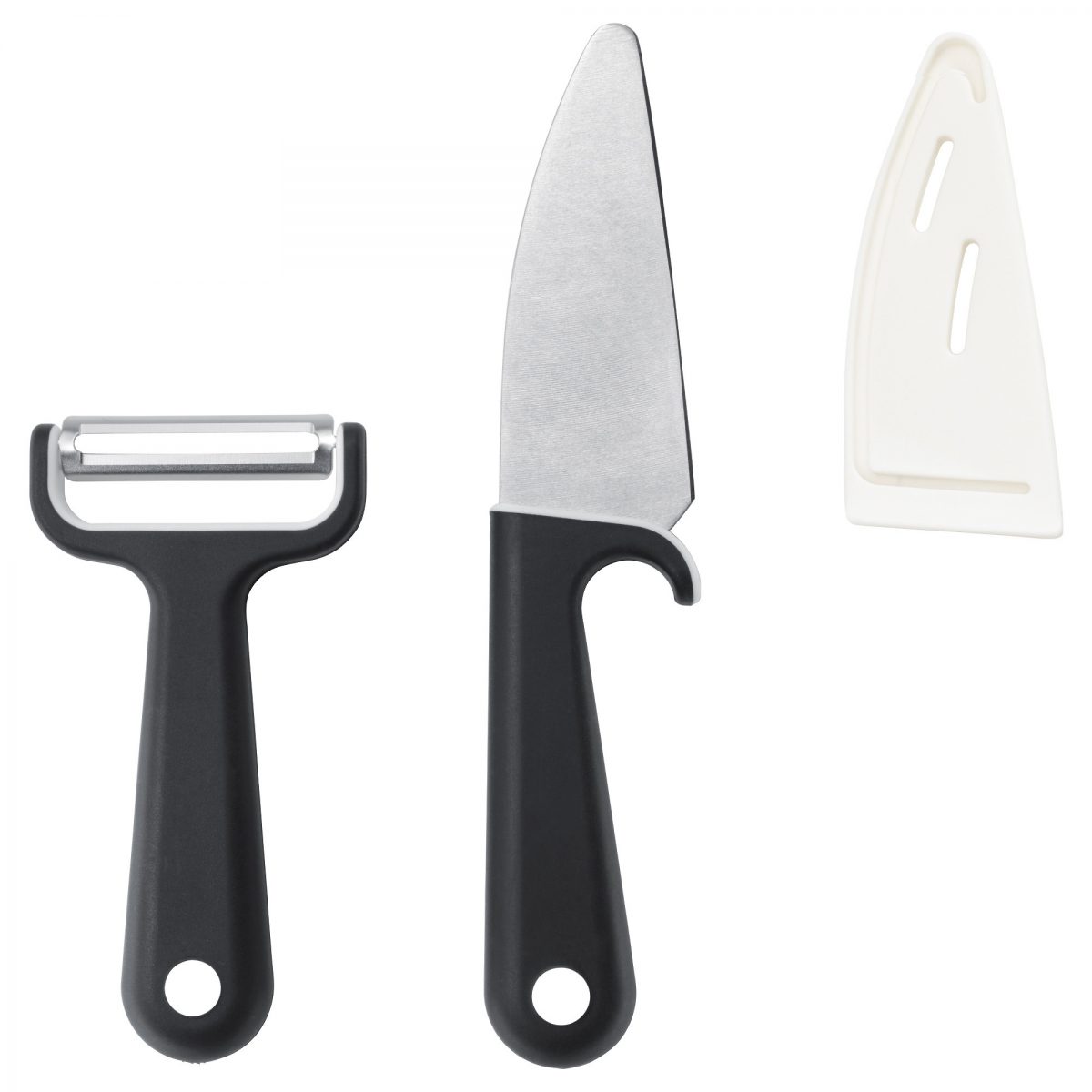 Knife and peeler SMÅBIT Black/white